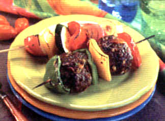 Grilled Bison and Vegetable Skewers